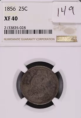 1856 Seated Liberty Silver Quarter Arrows NGC XF-40 #5-028 - Image 1 of 2