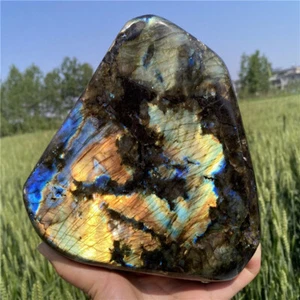 6.97LB Natural Labradorite Quartz Freeform Crystal Mineral specimen Healing - Imagen 1 de 18