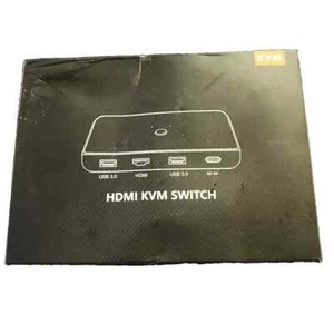 ABLEWE KVM Switch HDMI USB, Aluminum Dual Monitor Switch for 2 Computers - Bild 1 von 2
