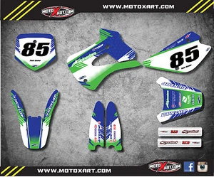 1998 - 2013 Kawasaki KX 85 custom graphics kit SUBSTANCE STYLE decals stickers - Picture 1 of 1