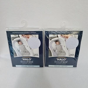 Sábana Ajustable Halo Bassinest Gris Punto Pin para Bebé Cuna Dormir 100% Algodón - Imagen 1 de 5