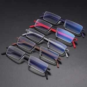 Men Reading Glasses TR90 Metal Half Frame Readers PC Spectacles Eyeglass +Case - Bild 1 von 57
