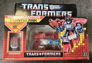 1987 G1 TRANSFORMERS POINTBLANK PEACEMAKER TARGETMASTER w BOX MANUAL INSERT NICE - Bild 1 von 16