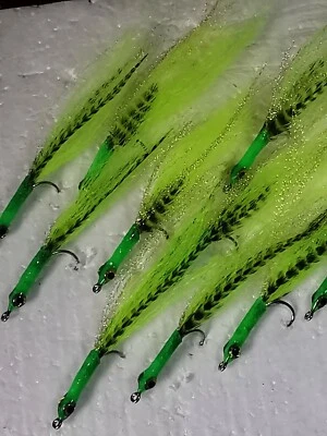 5x ultimate Saltwater flies surf candy ell chartreuse1/0 12cm long orvis sea fly - Image 1 of 4