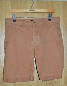 KANGOL Tan Brown Button Fly Chino Shorts Pockets - Small - Picture 1 of 3