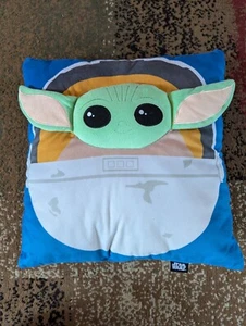 NEW Star Wars throw pillows The Mandalorian 16" X 16" Baby Yoda Grogu - Picture 1 of 2
