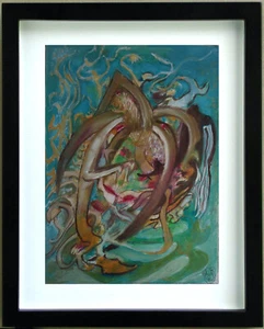 Dessin   Gouache   COMPOSITION ABSTRAITE    Signé G. VON DER LOO - Foto 1 di 7