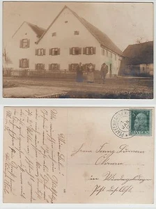Pfaffenhausen bei Memmingen, Familie Übele ? vor Bauernhaus, Originalfoto 1912 - Picture 1 of 1