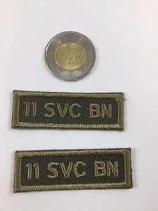 2 Canadian Military Old 11th Service Battalion Shoulder Flashes Green Patches - Bild 1 von 1