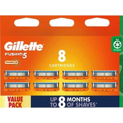 Genuine Gillette Fusion5 Power Value Pack 8 Shaving Blades Cartridges Fusion 5 - image 1 of 3