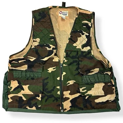 Vintage Duck Bird Hunting Vest Size XXL Sports Afield Camouflage Game Bag - Image 1 of 4