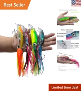 Ultimatives 4-teiliges Tintenfischköder Set mit integrierten Bleiblöcken für Topwater Action - Bild 1 von 7