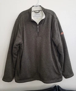 ORVIS Jacket Men 2XL Green Sherpa Lined 1/4 Zip Heavyweight Fleece Casual - Picture 1 of 15