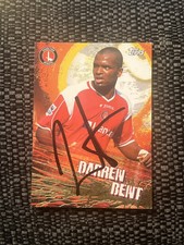 Signed Darren Bent Topps Premier Gold 2007 2008 Charlton Trade Card