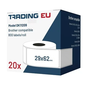 20x Label kompat. zu Brother DK11209 62 x 29 mm 800 Label +1x Wechselhalter - Bild 1 von 6