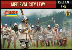 STRELETS MINIATURES 1/72 - 248 Medieval Wars - Medieval City Levy - LIMITED BOX - Picture 1 of 1