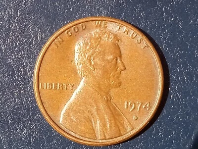 Centavo Lincoln 1974-D RPM pequeño D sobre grande D marca de ceca Foto 1 de 4