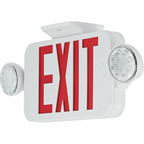 Progress Commercial PECUE-UR-30 LED Exit Sign Combo, Red - Image 1 of 1