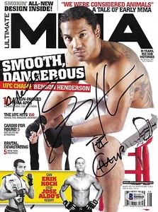 Benson Henderson Signed August 2012 Ultimate MMA Magazine BAS COA UFC WEC Auto'd - Picture 1 of 24