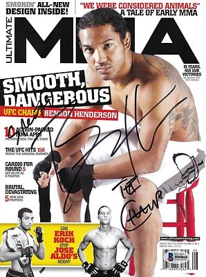 Benson Henderson Signed August 2012 Ultimate MMA Magazine BAS COA UFC WEC Auto'd - Image 1 of 4