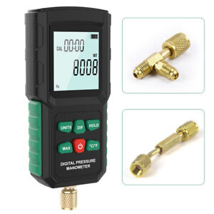 Digital Micron Manometer Differential Air Pressure Meter Gauge with 13 Units