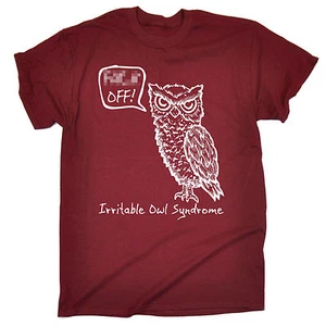 Irritable Owl Syndrome T-SHIRT - Tee Sarcasm Rude Adult Funny birthday gift - Picture 1 of 9