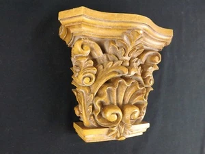 Corbel resina gesso colato 6" x 7" stampo macchia foglie capesante bordo casa - Foto 1 di 7