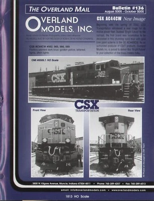 catalogo rivista OVERLAND MODELS MAIL Bulletin 136 2002 + prices USD      E   bb - Image 1 of 2