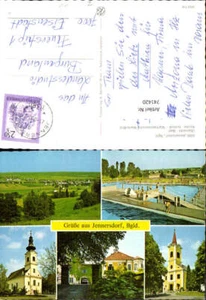 741420 Mehrbild AK Jennersdorf Totale Kirche Schwimmbad Schloss Wallfahrtskirche - Picture 1 of 1