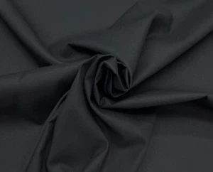 POLYESTER COTTON RIP STOP BLACK APPAREL CRAFT 4.2oz FABRIC BY 1/2(0.5) YARD 67"W - Picture 1 of 6