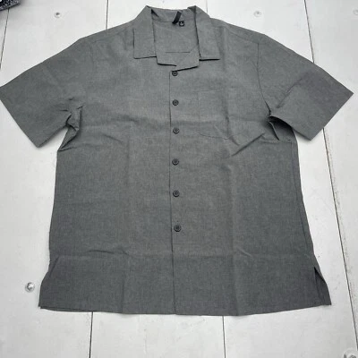 Design Collectives By Cintas Grey Short Sleeve Button Up Men's Size Large - Image 1 of 4