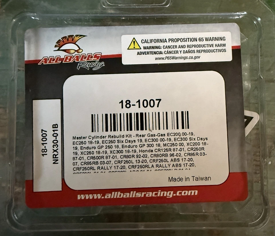 All Balls 18-1007 主缸重建套件 — 第 1/1 张图片