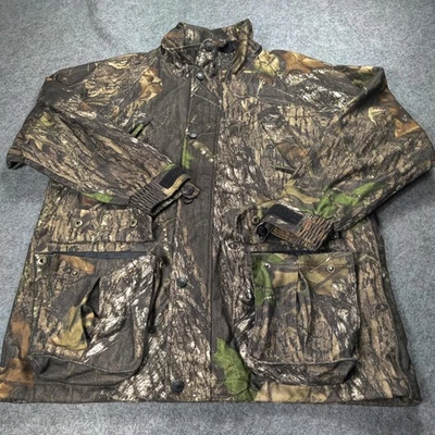 Cabela's Jacket Youth Large Camo Mossy Oak Break-Up Insulated Full Zip Hunting - Image 1 of 4