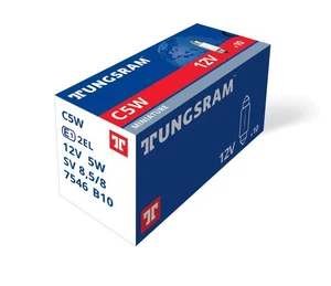 TUNGSRAM C5W 12V 5W SV8,5-8 Soffitte Standard 10 pzück Lampade - Foto 1 di 2