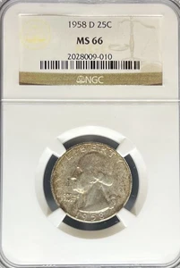 1958-D Washington Quarter MS66 NGC (#PA2028009010) - Picture 1 of 2