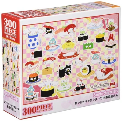 300 Piece Jigsaw Puzzle Sanrio Sushi Restaurant Pink Japan Made in Japan - Image 1 of 2