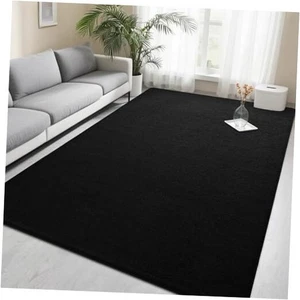  4x6 Vorleger für Schlafzimmer Wohnzimmer weich verdickt Memory 4 x 6 Fuß schwarz - Bild 1 von 8