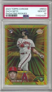 2023 Topps Chrome ZACH NETO LA Angels Radiating Rookies # RR23 PSA 10 GEM MINT - Bild 1 von 2
