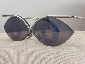 RETROSUPERFUTURE X ANDY WARHOL EYES 2 SUNGLASSES CHROME & BLUE A DESIGNER BEAUTY - Picture 1 of 12