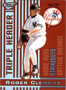 2000 Revolution Triple Header Holographic Silver #29 Roger Clemens /299 - NM-MT - Picture 1 of 2