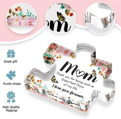 Gifts for Mom - Cute Engraved Acrylic Block Puzzles Piece - Adorable Mom Gift fr - Image 1 of 4