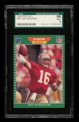 Pro Set Set-Break #381 1989 Joe Montana SGC 9 como nuevo Foto 1 de 3