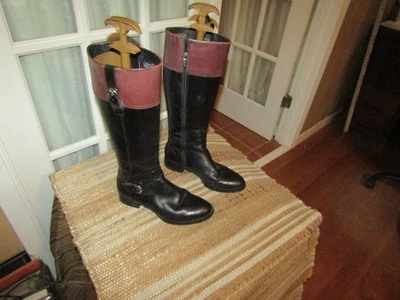 Botas de Equitación Ariat York 8 B Cuero Borgoña Negro Alto Cremallera Ecuestre 10005044 Foto 1 de 4