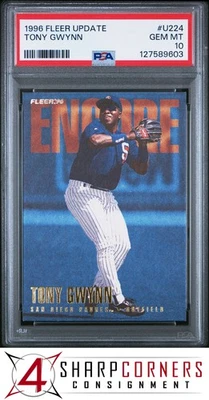 1996 FLEER UPDATE #U224 TONY GWYNN HOF PSA 10 - Image 1 of 3