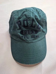 Polo Ralph Lauren Uomo POLO 1993 Athl Dept Pony Berretto Baseball Cinturino Verde - Foto 1 di 9