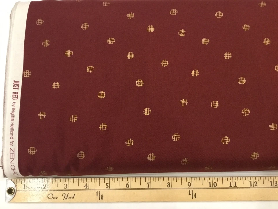 MODA Just Red Fabric # 1704-17M by Zen Chic - Per Yard - Image 1 of 1
