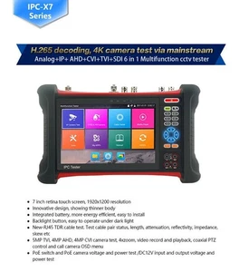 X7-ADH 4K H.265/264 AHD/CVI/TVI Pantalla de Imagen Entrada HDMI Probador de Cámara IP CCTV - Imagen 1 de 7