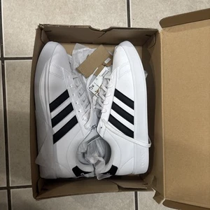 adidas Grand Court 2.0 Tennis Pickleball Shoes White Black Womens Size 10 GW9214 - Picture 1 of 3