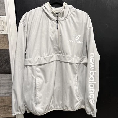 New Balance 3/4 Cremallera Cortavientos Sudadera con Capucha Azul Gris Chaqueta Ligera Para Mujer L Foto 1 de 4