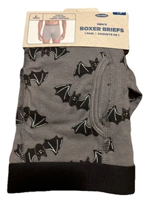 Old Navy Men's Soft-Washed Printed Boxer Briefs Size LARGE 🎃HALLOWEEN BATS 🦇 - Picture 1 of 7